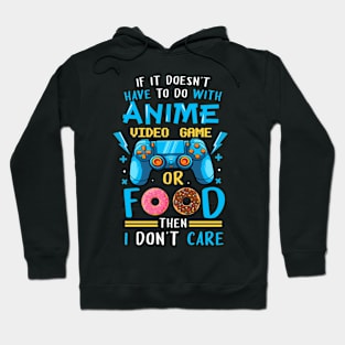 Funny Anime Video Games or Food - Who Love Anime Fans Boys Hoodie